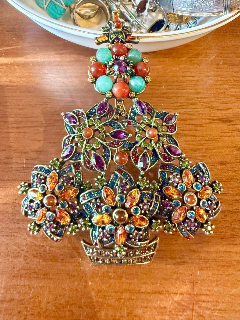 Heidi Daus Vintage Christmas Tree Brooch